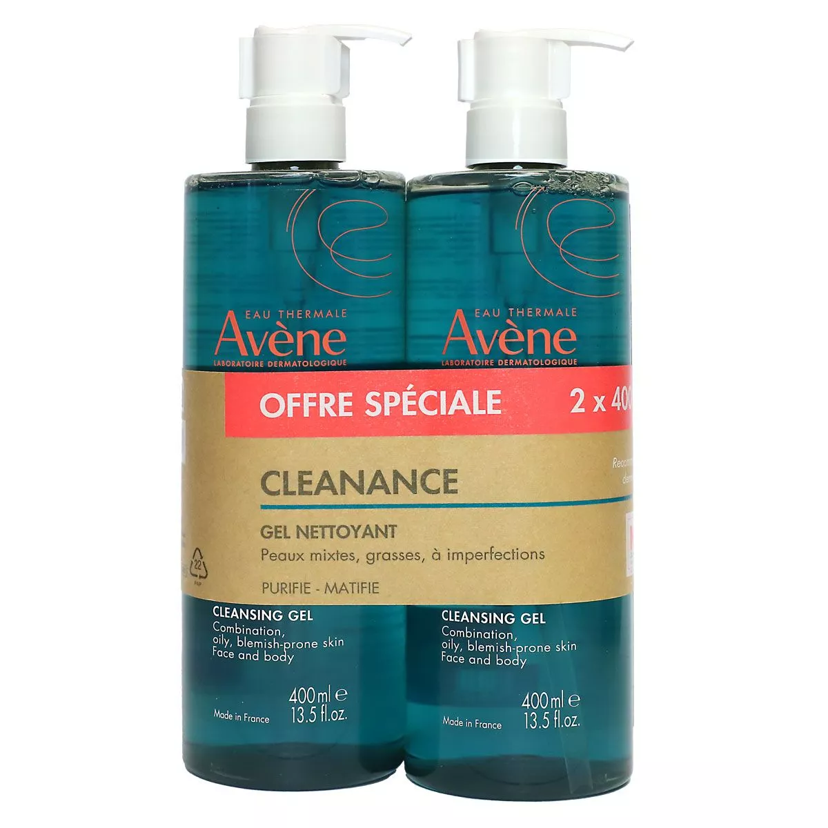 cleanance avene lot de 2 x 400ml
