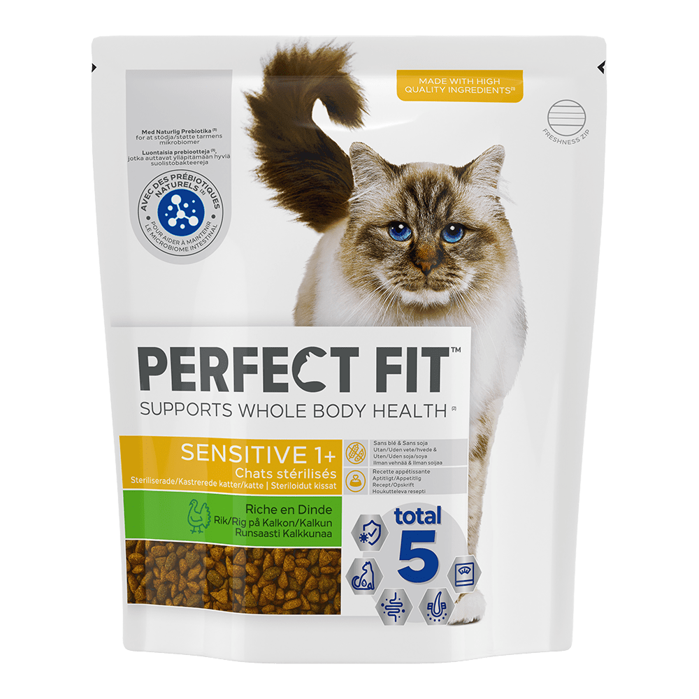 Croquettes Chats Sensibles 1 An et Plus ? la Dinde - Perfect Fit