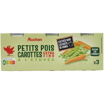 Petits pois carottes ? l'?tuv?e extra-fins