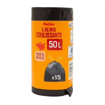 sac poubelles auchan - 50 L