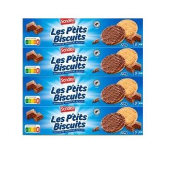 Les p'tits biscuits napp?s de chocolat au lait