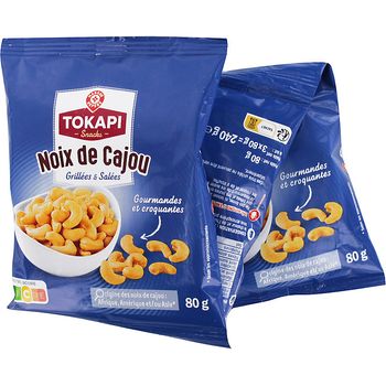 Noix de cajou grillées et salées