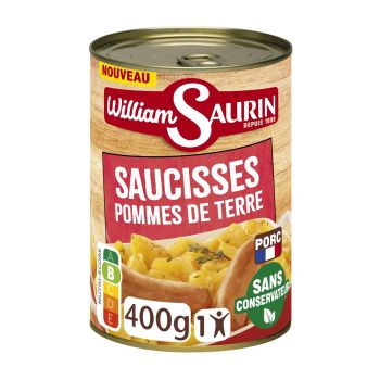 SAUCISSES POMMES DE TERRE WILLIAM SAURIN