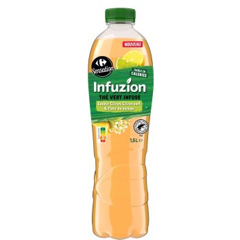 Infuzion Thé vert infusé Saveur Citron Citron vert & Fleur de sureau