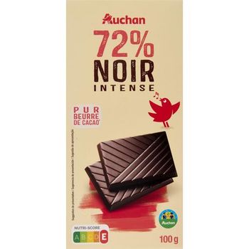 72% Noir fèves de cacao