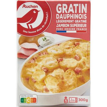 Gratin dauphinois légèrement gratiné jambon supérieur