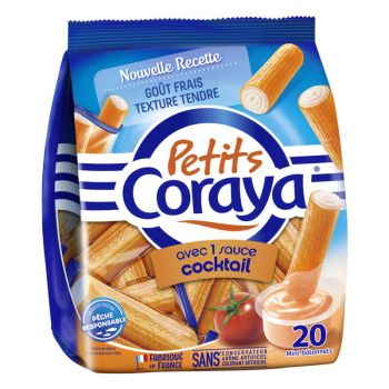 Petits coraya avec 1 sauce cocktail