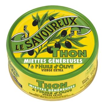 Thon miettes g?n?reuse ? l'huile d'olive vierge extra