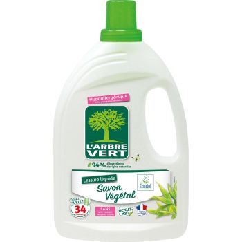 Lessive liquide Savon végétal Hypollergénique Ecolabel L'ARBRE VERT