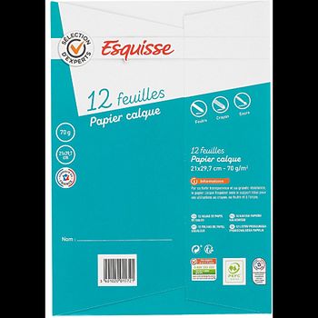 Papier calque Esquisse 12 feuilles