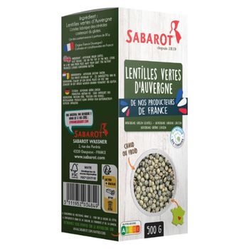 SABAROT Lentilles vertes d'Auvergne