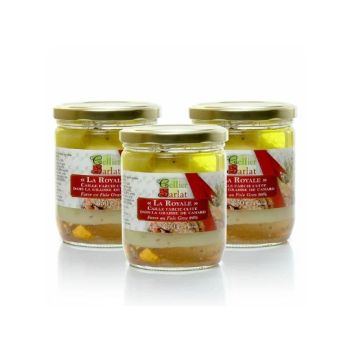 Lot De 3 Cailles Confite Farce Royale Au Foie Gras