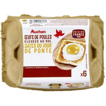 Oeufs de poules elevees au soldates du jour de ponte x6