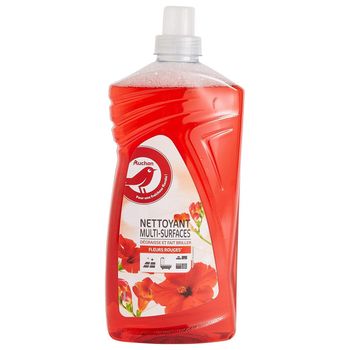 AUCHAN Nettoyant multi-surfaces fleurs rouges