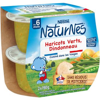 Plat bébé légumes du soleil dinde riz NESTLE