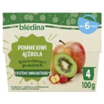 Compotes bébé dès 6 mois pomme cassis acérola BLEDINA