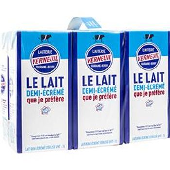 Comparez pack de 6 lait laiterie de Verneuil