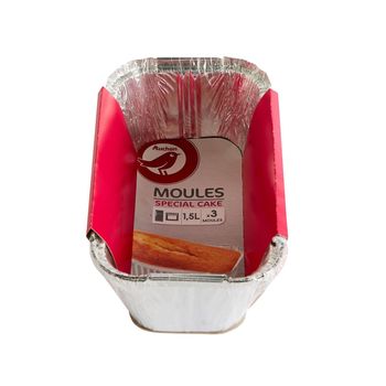 Comparez AUCHAN Moules spécial cake 3x1,5L