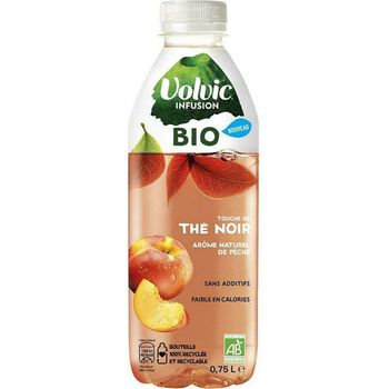 Volvic Boisson infusée au thé noir pêche bio