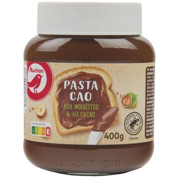 Auchan pate a tartiner cacao noisettes 13% 400g