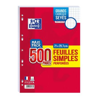 Comparez 500 feuilles simples Oxford 