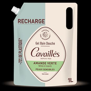 Comparez Cavaillès Eco-Recharge Gel Bain Douche Amande Verte 1L