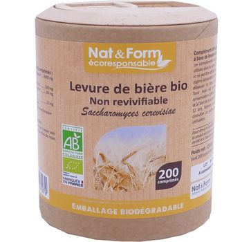 Comparez Nat & Form Levure De Bière Bio 200 Comprimés