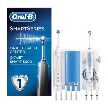 Comparez Oral-b Smart 5000   Oxyjet Adulte Brosse À Dents Rotative Oscillante Bleu, Blanc