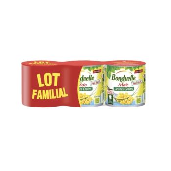 Comparez Maïs jeune grains BONDUELLE : les 3 boites de 285g