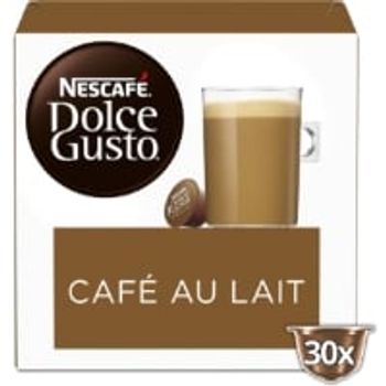 Comparez Capsules NESCAFE Dolce Gusto Caf? Au Lait 30 Capsules
