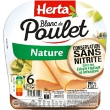 Comparez HERTA Blanc Poulet Nature conservation sans nitrite x6 -210g