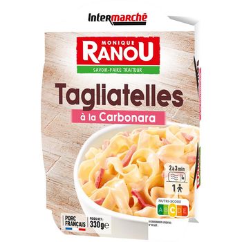 Comparez TAGLIATELLES A LA CARBONARA 330g