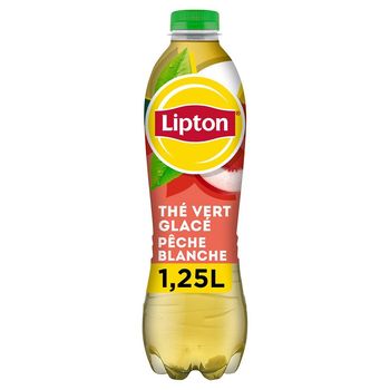 Lipton Th? vert glac? saveur p?che blanche 1,25 L