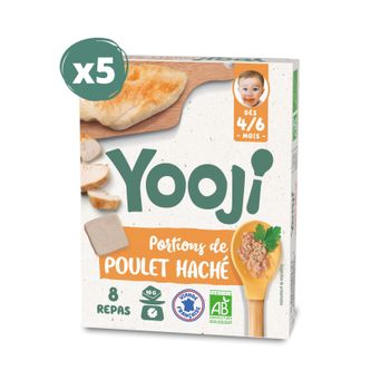 Comparez Portions De Poulet Haché Bio Pour 40 Repas Bébé Dès 4-6 Mois YOOJI