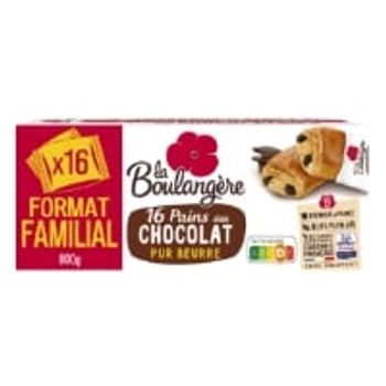 Comparez 16 Pains au chocolat pur beurre 800g