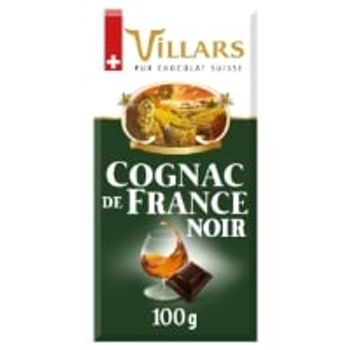Comparez Chocolat Villars Noir Cognac Boisé de France 100g