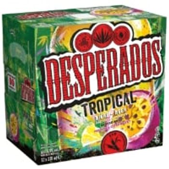 Comparez Bière Aromatisée Au Rhum,Fruit De Passion Et Citron Vert 12x33cl - Desperados Tropical